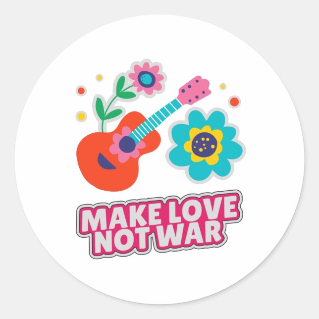 Adesivo Fazer amor não guerra (Frente)