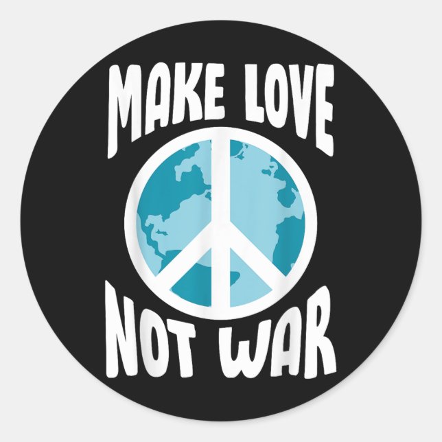 Adesivo Fazer Amor Não Guerra (Frente)