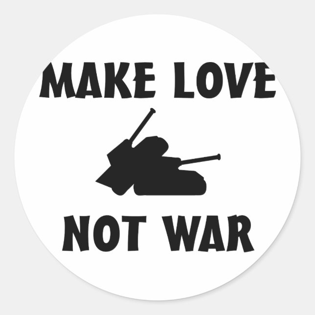 Adesivo fazer amor não guerra (Frente)