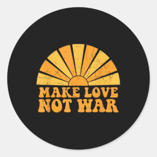 Adesivo Fazer Amor Não Guerra Paz Espantar Groovy Retro Vi