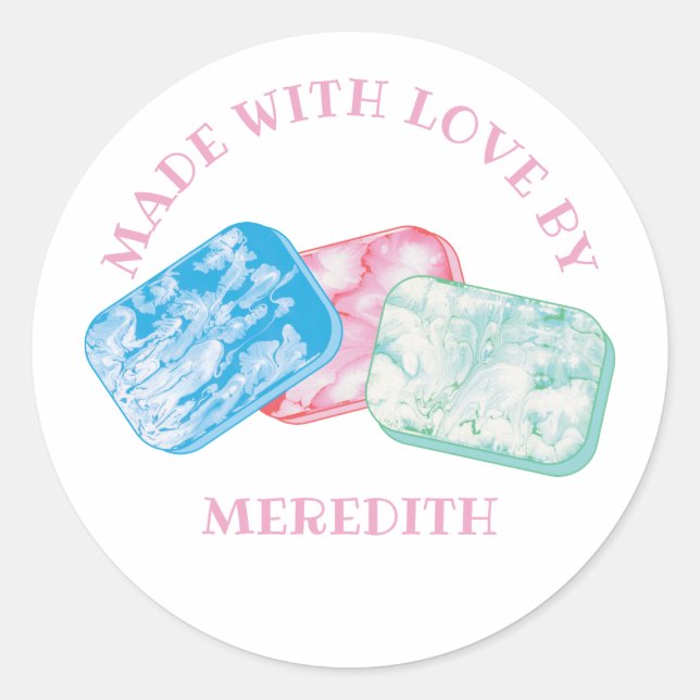 Adesivo Fazer de sabonetes Bares personalizados da etiquet (Frente)