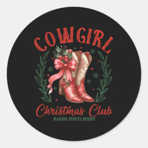 Adesivo Fazer do Clube de Natal da Cowgirl Espíritos Brilh