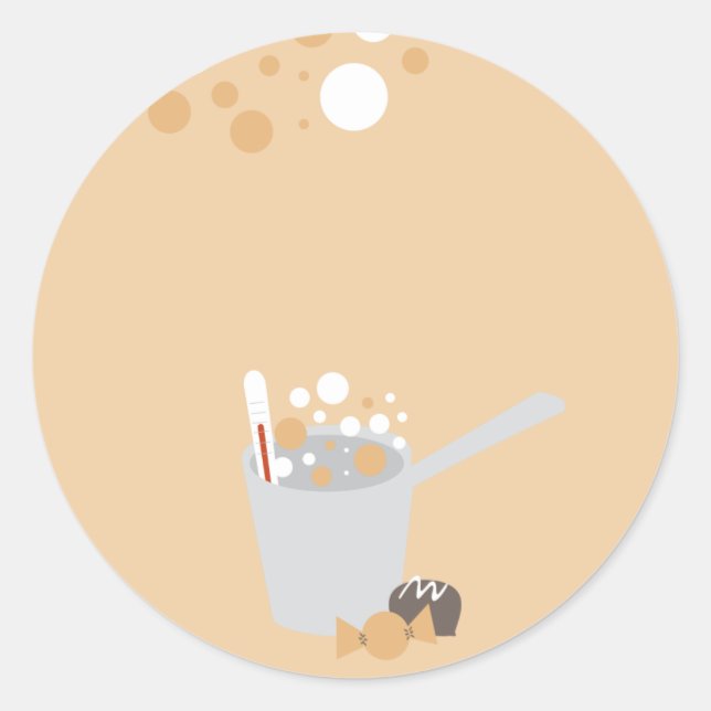 Adesivo fazer doce fervendo pote chocolate da minha cozinh (Frente)