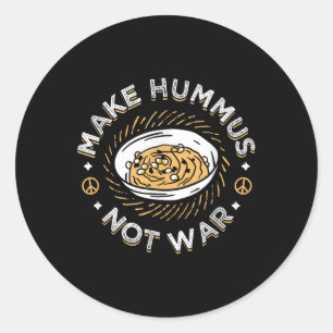 Adesivo Fazer Hummus Não Guerra Vegan Vegetariana Espalhar