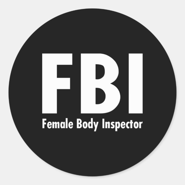 Adesivo - Fbi Female Body Inspetor (Frente)