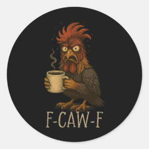 Adesivo Fcawf Grumpy Rooster - Galo Mal-Humorado Engraçado