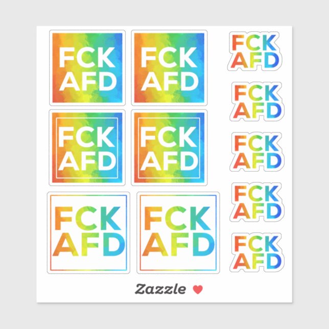 Adesivo FCK AFD Stickersheet Regenbogen (Folha)