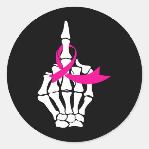 Adesivo Fck Break Cancer Médio Finger Fita Rosa Fita Aware