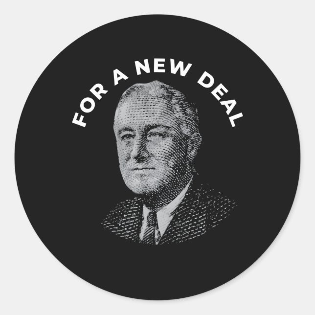 Adesivo Fdr New Deal Democrat Franklin Delano Roosevelt Ne (Frente)