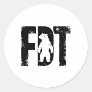 Adesivo Fdt Grunge Vinheta-Design de-Tipografia Distante