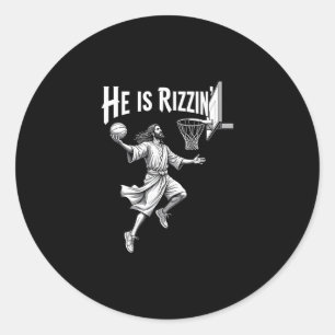 Adesivo Fé Cristã Ele Está Rizzin Jesus Sketll Hoop