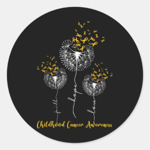 Adesivo Fé da Consciência do Cancer Infantil Esperança Ama