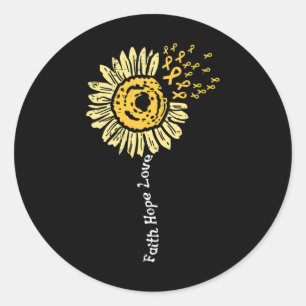 Adesivo Fé de Fé de Fé de Cancer de Sunflower