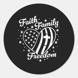 Adesivo Fé Família Liberdade Patriota 4 De Julho 4º EUA C