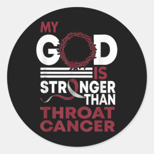 Adesivo Fé Meu Deus É Mais Forte Que O Cancer Da Garganta 