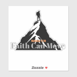 Adesivo Fé Pode Mover Montanhas Bíblia Verse Matthew 17:20