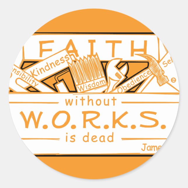 ADESIVO FÉ SEM TRABALHO É MORTO (Frente)