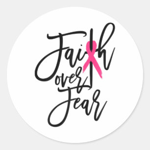 Adesivo Fé sobre o medo da consciência de Cancer cruzado C