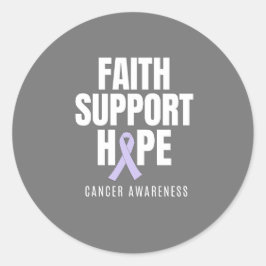 Adesivo fé suporte esperança para todos os canceres