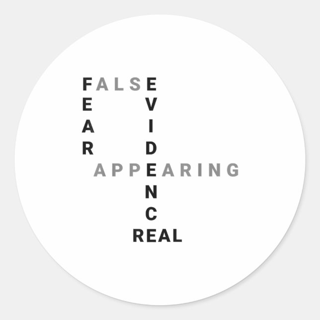 Adesivo Fear False Evidence Appearing Real Motivational  (Frente)