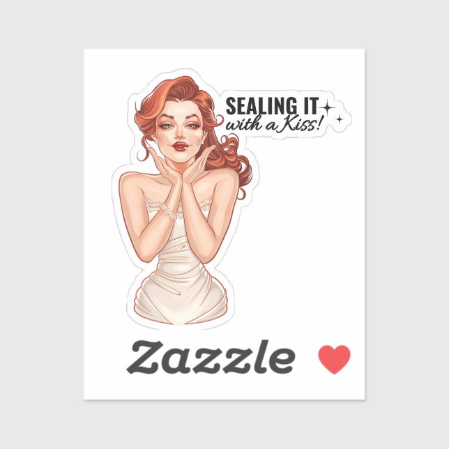 Adesivo Fecha-o com uma beijoca! (Folha)