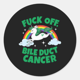Adesivo Feche A Citação Do Cancer Bile Duct Com O Unicorn