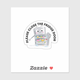 Adesivo Feche a porta do frigorífico
