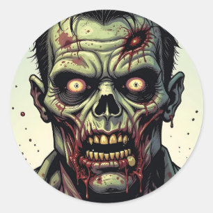 Adesivo Feche um Zombie de Arte Pop