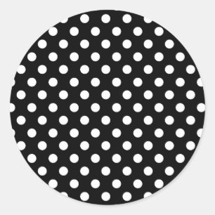Adesivo Fecho da placa de padrão da Retro Bolinhas a preto
