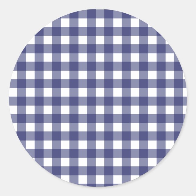 Adesivo Fecho de Envelope Gingham Azul (Frente)
