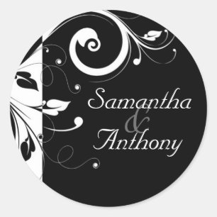 Adesivo Fecho de Envelope Reverso Preto + Branco