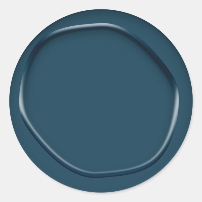 Adesivo Fecho de Envelope Vinheta Teal Wax-Look (Frente)