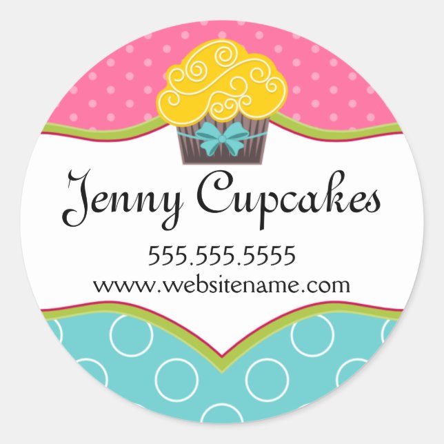 Adesivo Fechos de Cupcake (Frente)