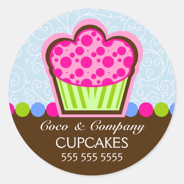 Adesivo Fechos de Cupcake (Frente)
