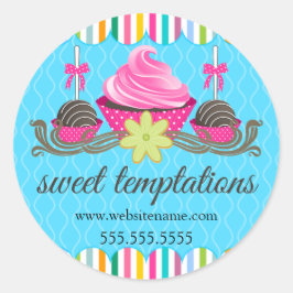 Adesivo Fechos de Cupcake de bolachas para Pop de bolos