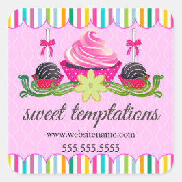 Adesivo Fechos de Cupcake de bolachas para Pop de bolos