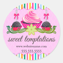 Adesivo Fechos de Cupcake de bolachas para Pop de bolos