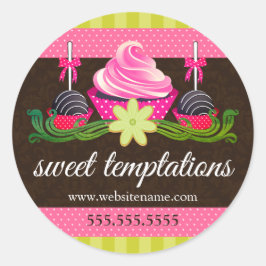 Adesivo Fechos de Cupcake de bolachas para Pop de bolos