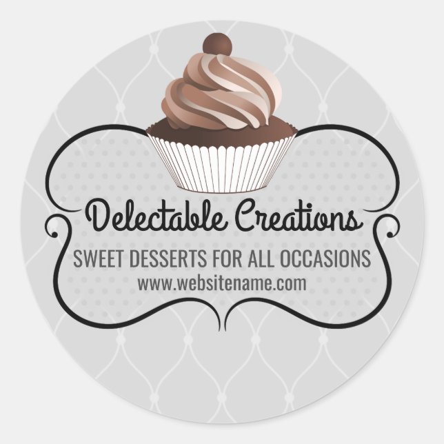 Adesivo Fechos de Cupcake Elegante (Frente)