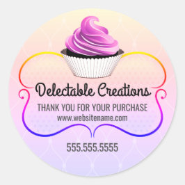 Adesivo Fechos de Cupcake Elegante