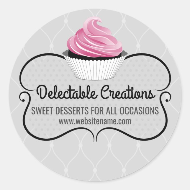 Adesivo Fechos de Cupcake Elegante (Frente)