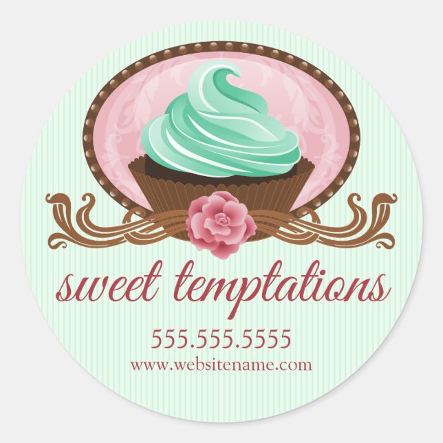 Adesivo Fechos de Cupcake Elegante (Frente)