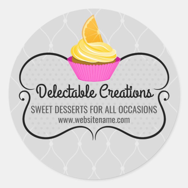 Adesivo Fechos de Cupcake Elegante (Frente)