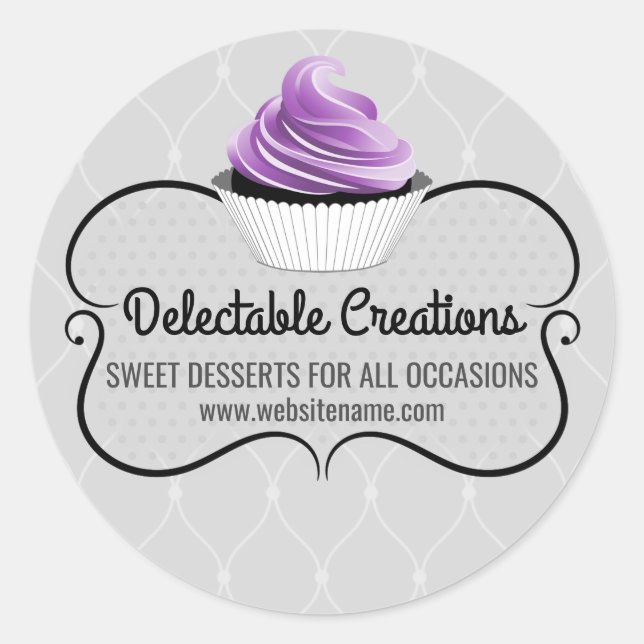 Adesivo Fechos de Cupcake Elegante (Frente)