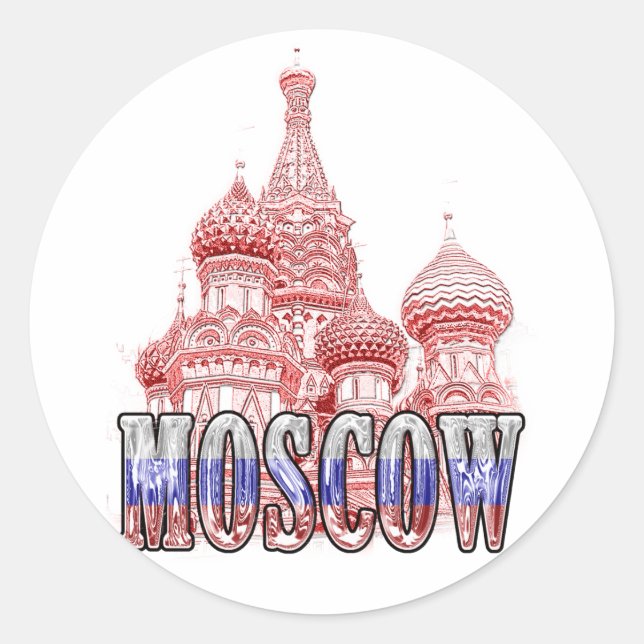 Adesivo Federação Russa de Moscou (Frente)