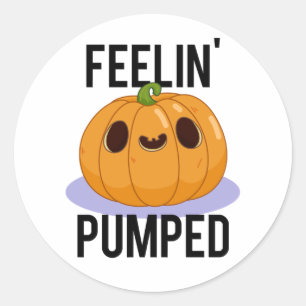 Adesivo Feelin Pumped Engraçado Pumpkin Pun