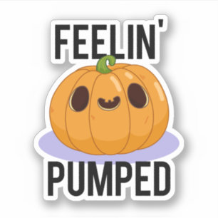Adesivo Feelin Pumped Engraçado Pumpkin Pun