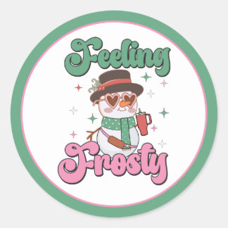 Adesivo Feeling Frosty Retro Snowman 