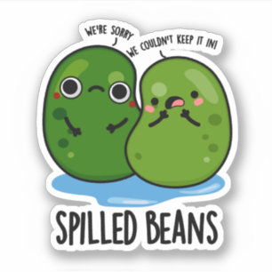 Adesivo Feijões Espalhados Veggie Bean Pun