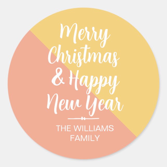 Adesivo Feira de Envelope de Natal Feliz (Frente)